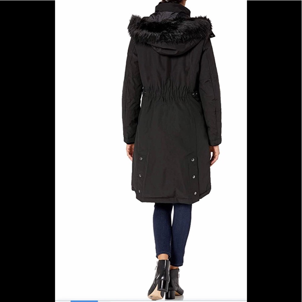 NWT,Tommy Hilfiger Arctic Faux Fur Trimmed Parka - Picture 2 of 3